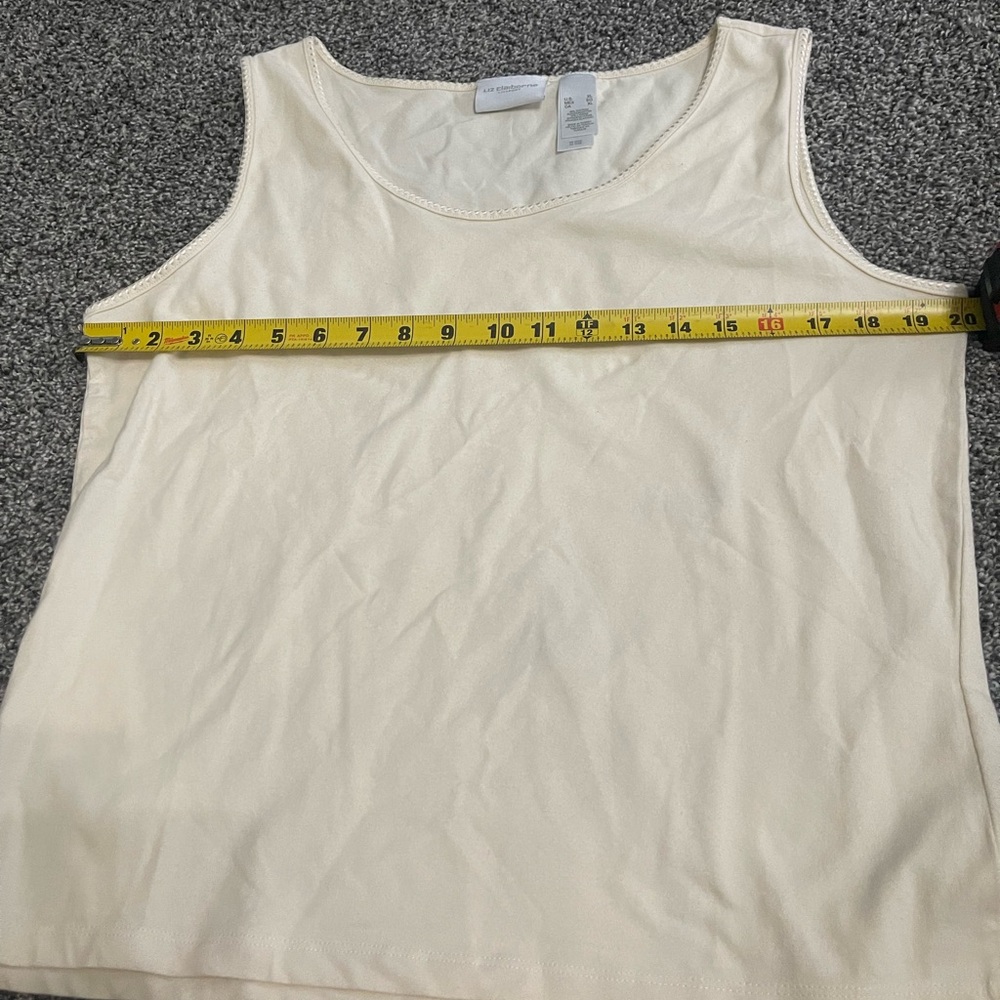 Liz Claiborne Cream Sleeveless Tank Top XL - Picture 5 of 6